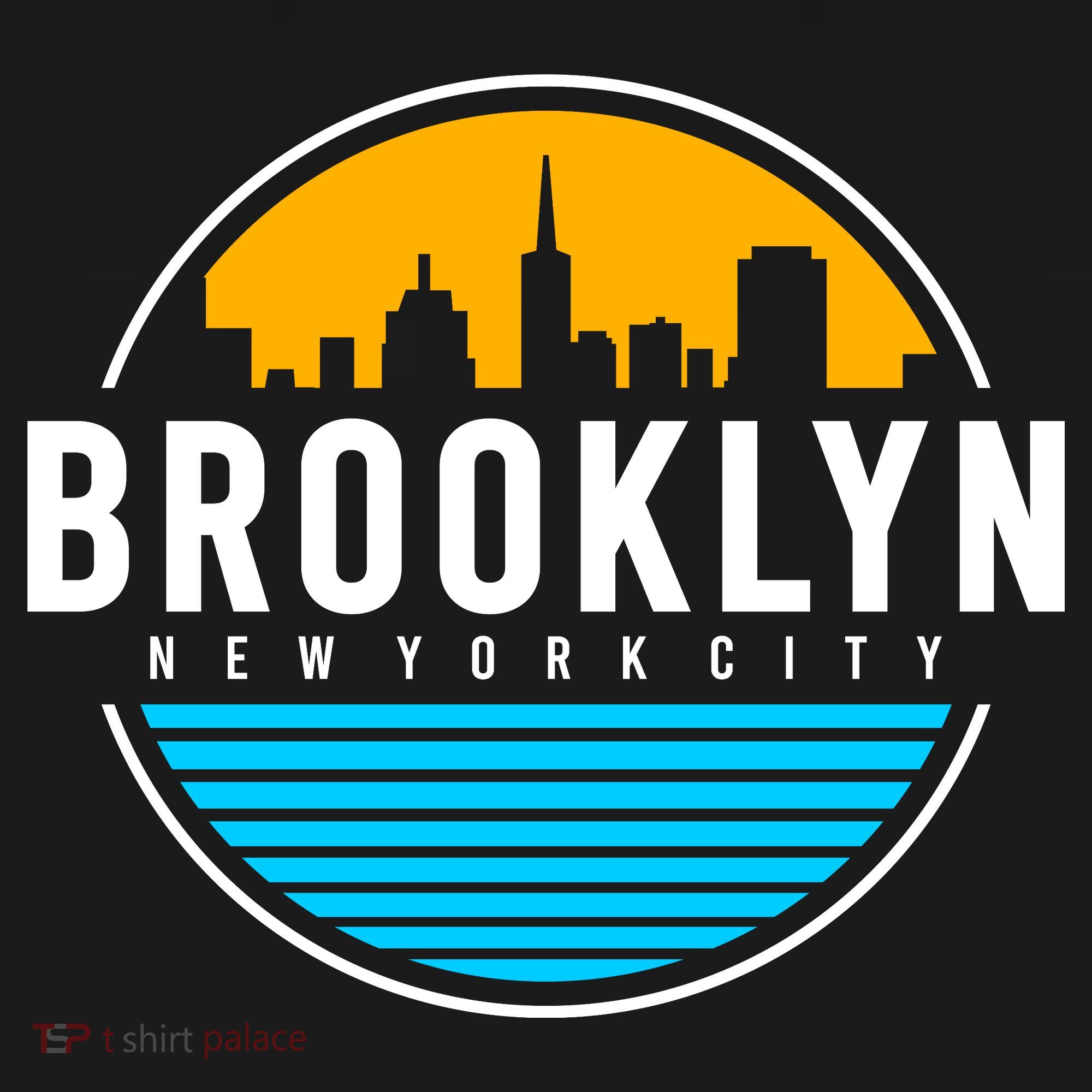 Retro Brooklyn New York City Skyline Doggie Tank