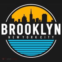 Retro Brooklyn New York City Skyline Backpack thumb 2
