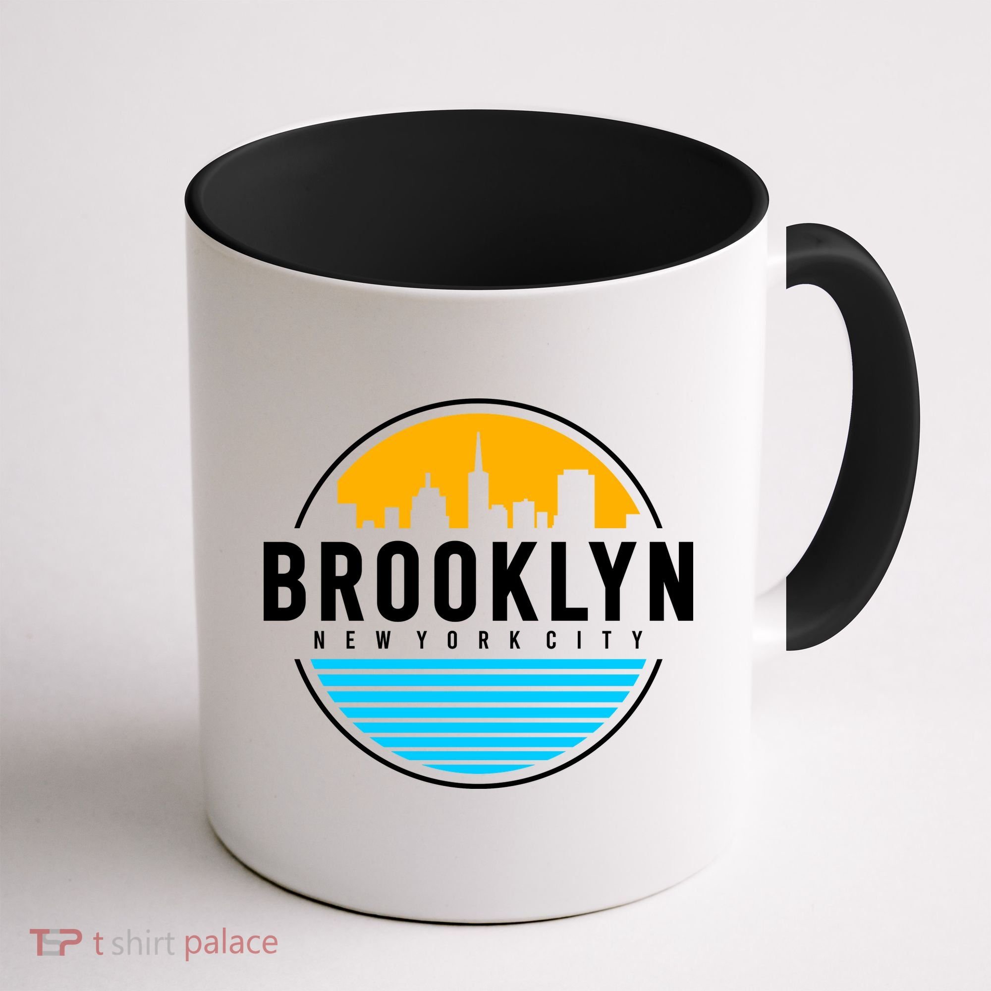 Retro Brooklyn New York City Skyline Coffee Mug