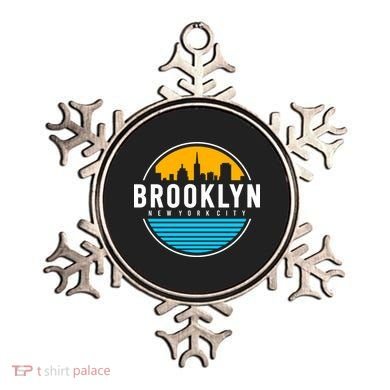 Retro Brooklyn New York City Skyline Ornament