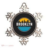 Retro Brooklyn New York City Skyline Ornament thumb 0