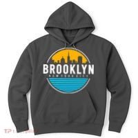 Retro Brooklyn New York City Skyline Hoodie thumb 0