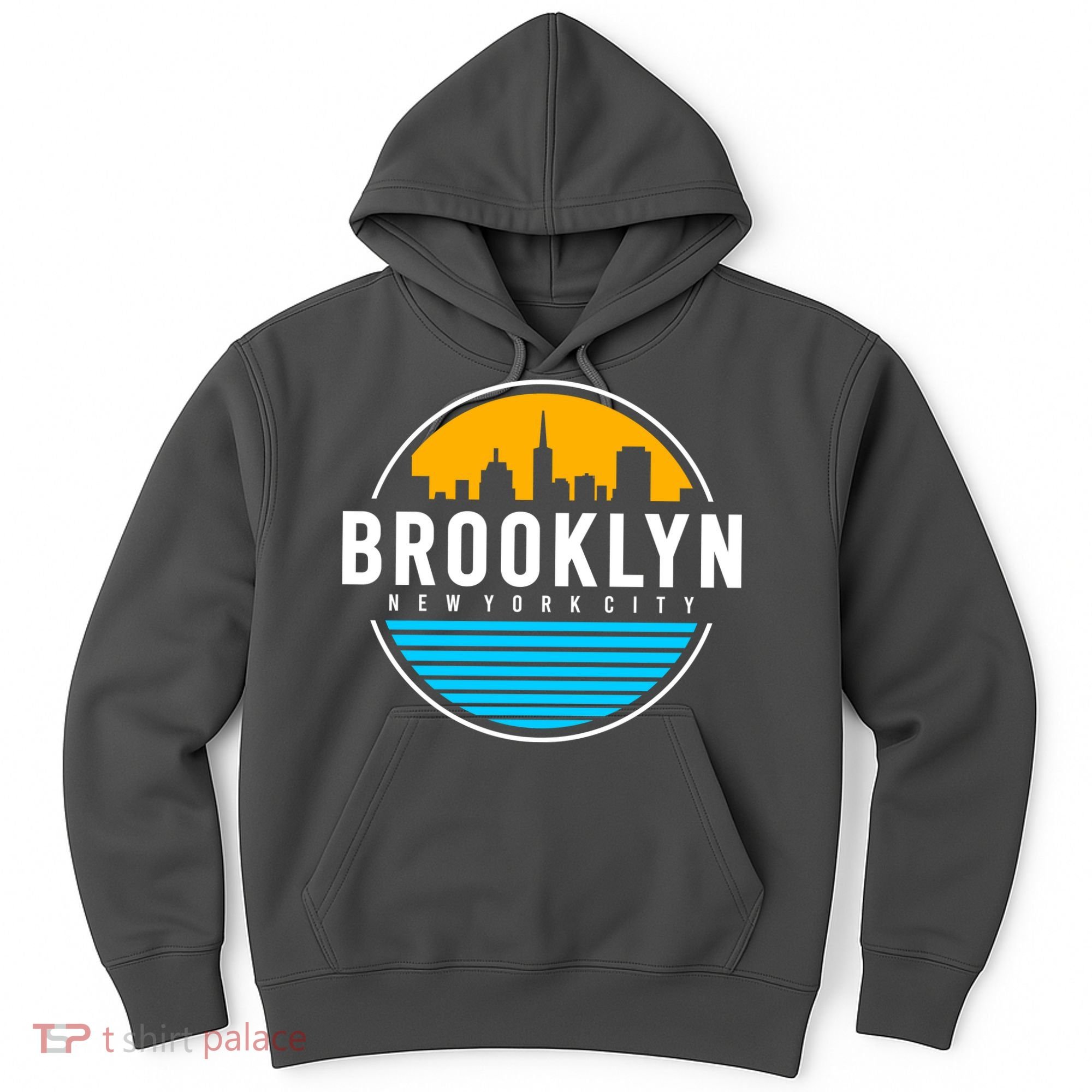 Retro Brooklyn New York City Skyline Hoodie