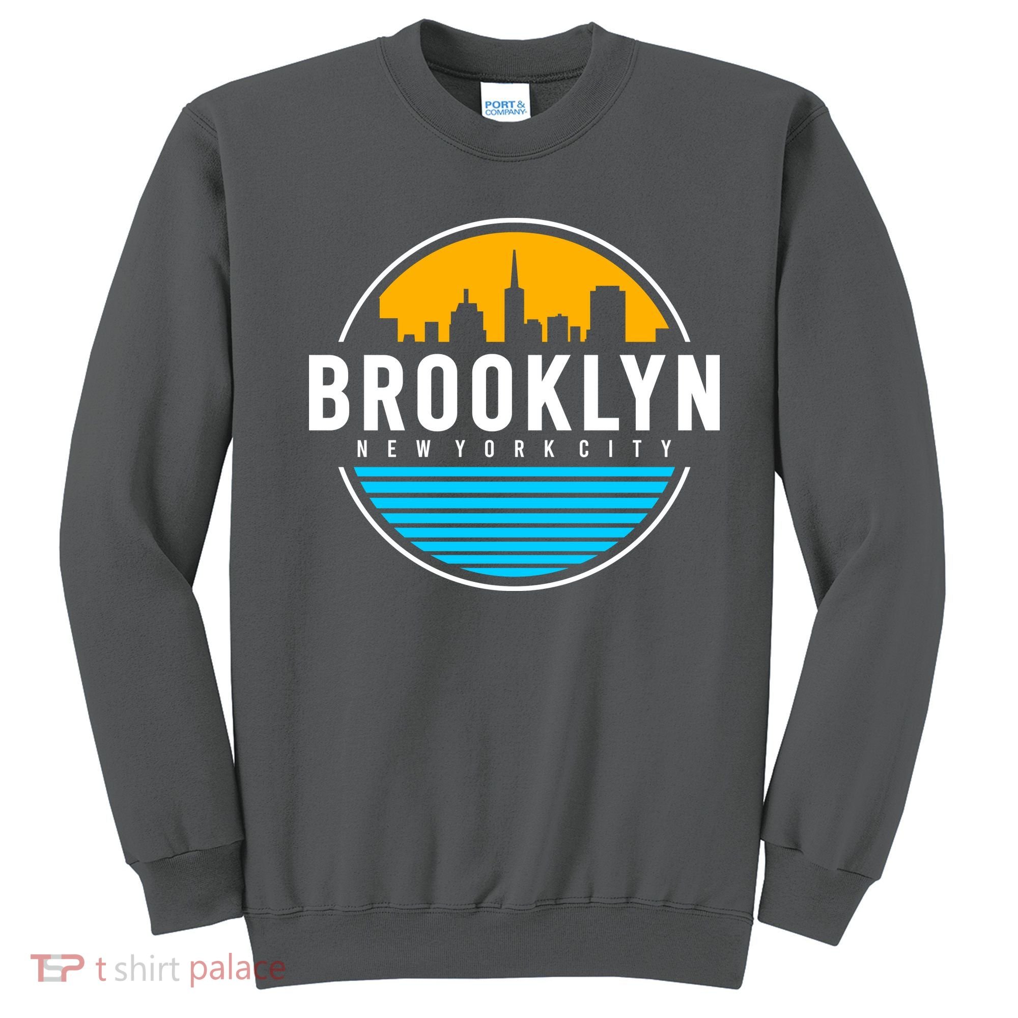 Retro Brooklyn New York City Skyline Sweatshirt