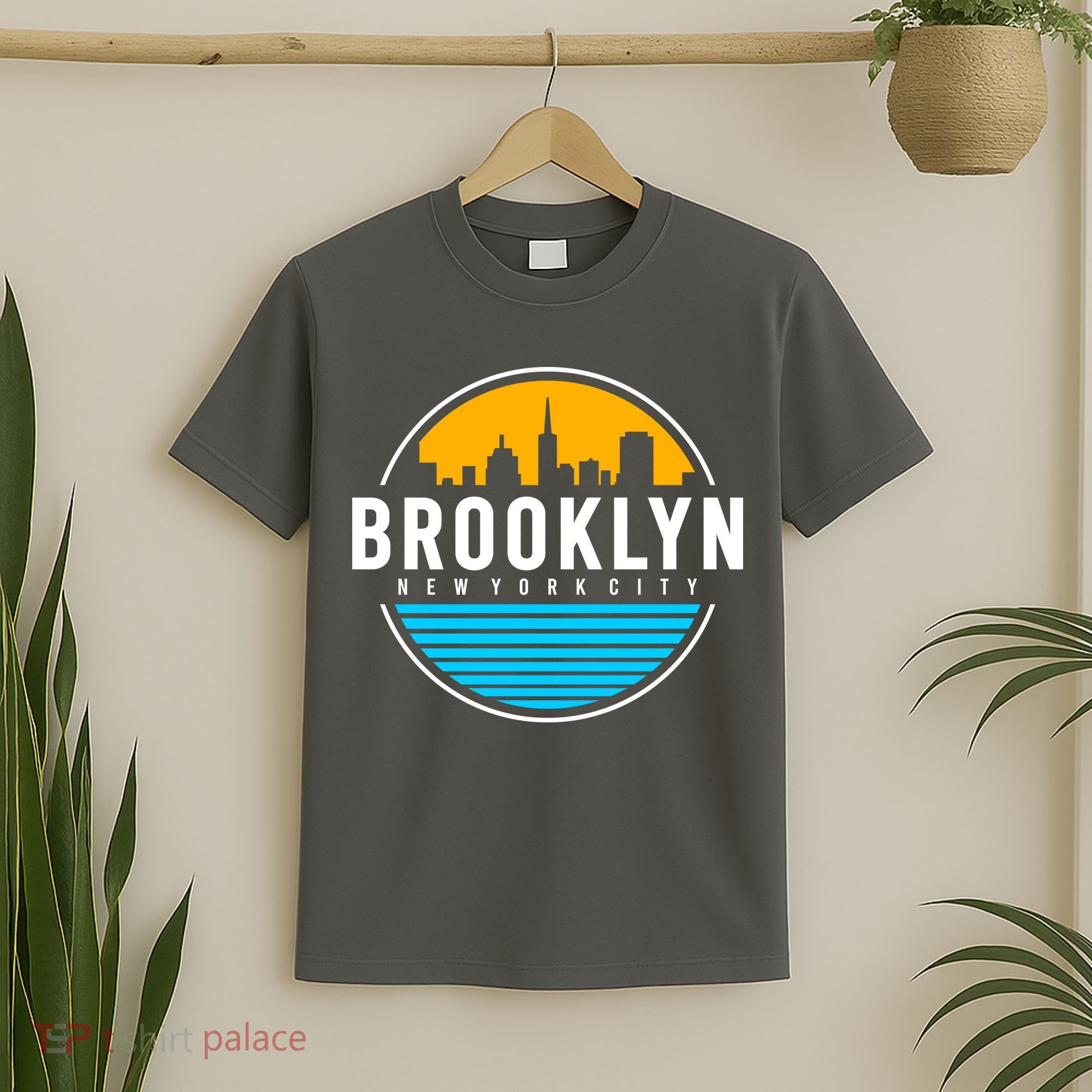 Retro Brooklyn New York City Skyline T-Shirt