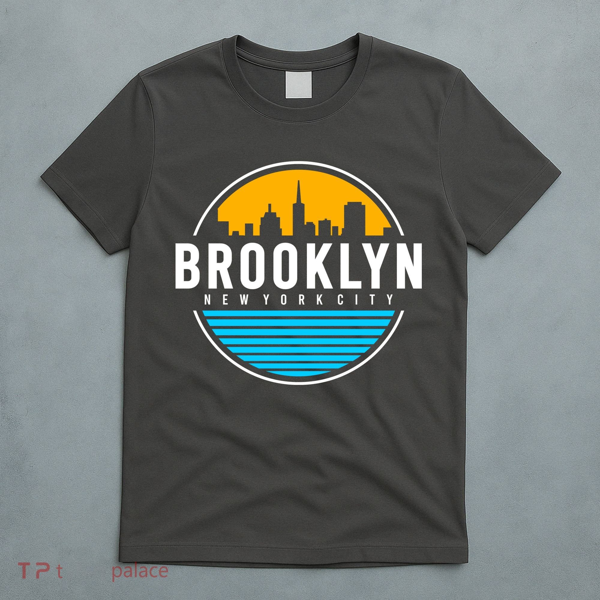 Retro Brooklyn New York City Skyline T-Shirt