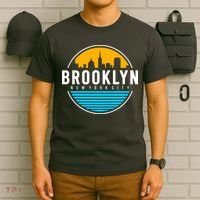 Retro Brooklyn New York City Skyline T-Shirt thumb 6