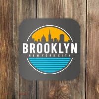 Retro Brooklyn New York City Skyline Coaster thumb 0