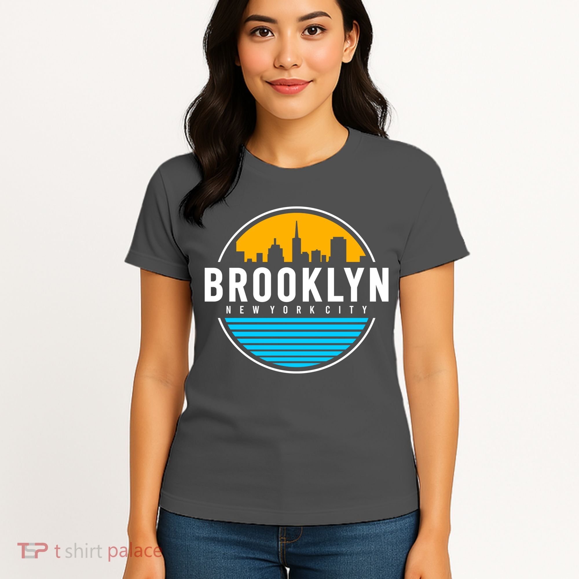 Retro Brooklyn New York City Skyline Women's T-Shirt