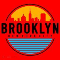 Retro Brooklyn New York City Skyline Santa Hat thumb 1
