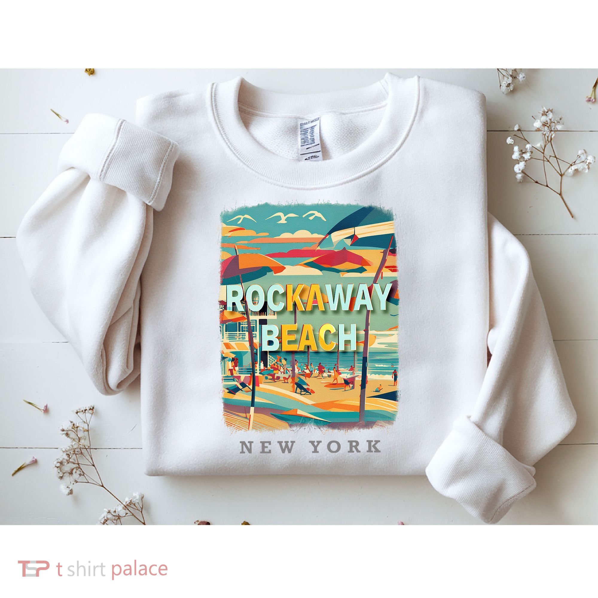 Rockaway Beach New York Queens Ny Surfing Sweatshirt