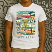 Rockaway Beach New York Queens Ny Surfing T-Shirt thumb 3