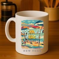 Rockaway Beach New York Queens Ny Surfing Coffee Mug thumb 4