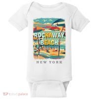 Rockaway Beach New York Queens Ny Surfing Baby Bodysuit thumb 0