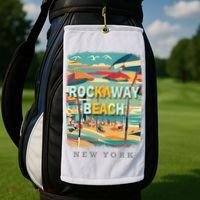 Rockaway Beach New York Queens Ny Surfing Golf Towel thumb 2