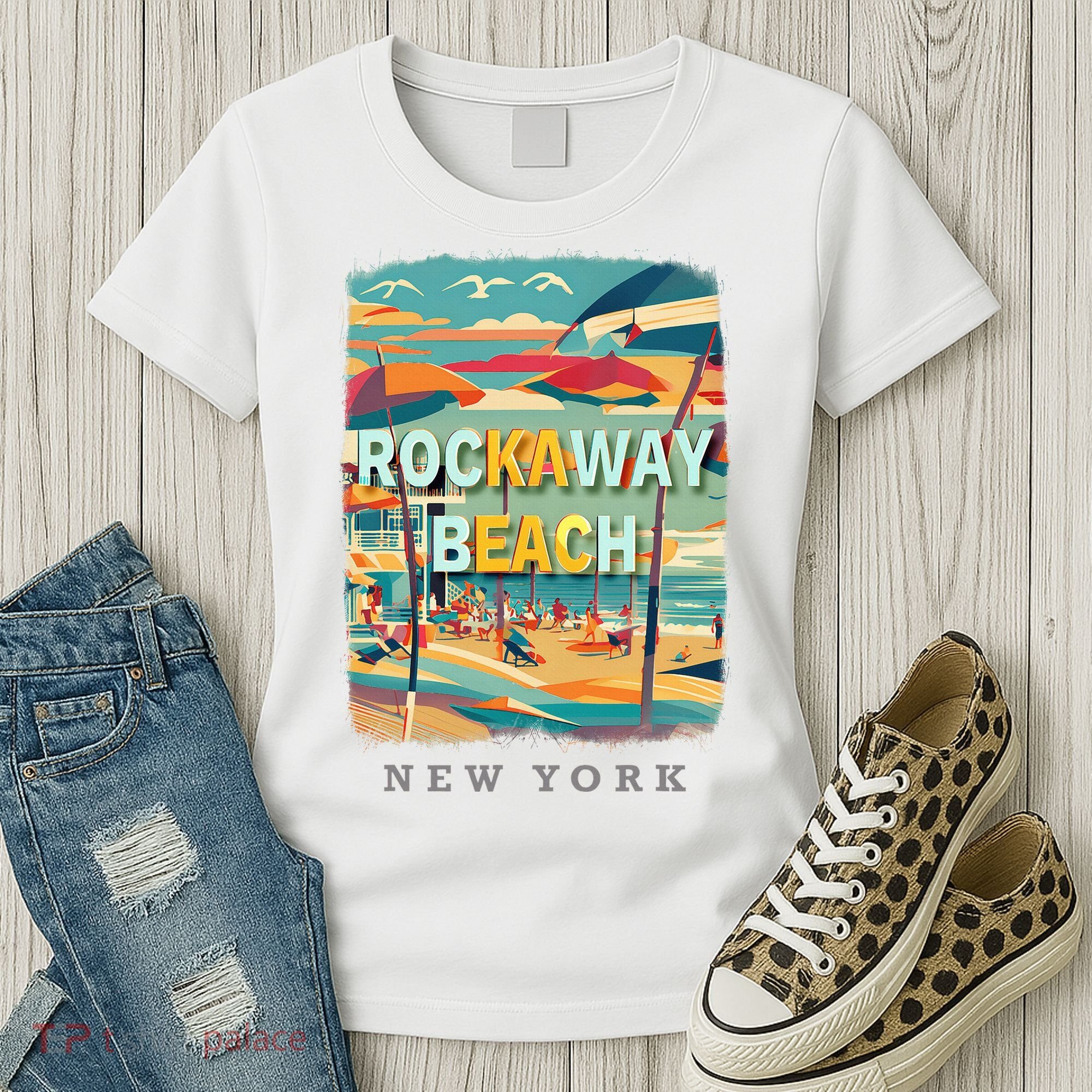 Rockaway Beach New York Queens Ny Surfing Women's T-Shirt