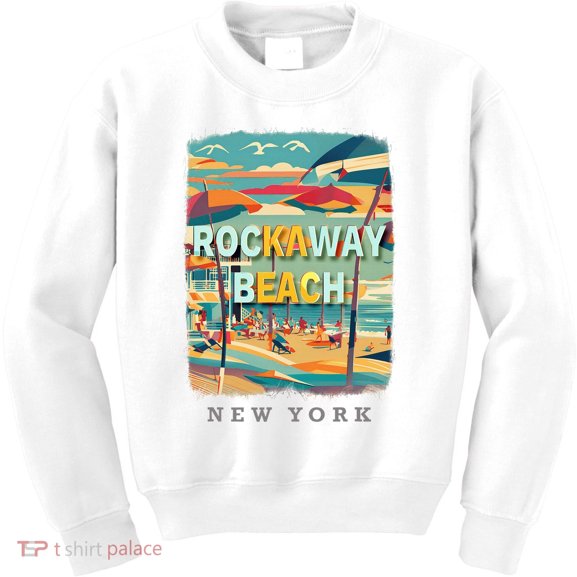 Rockaway Beach New York Queens Ny Surfing Kids Sweatshirt