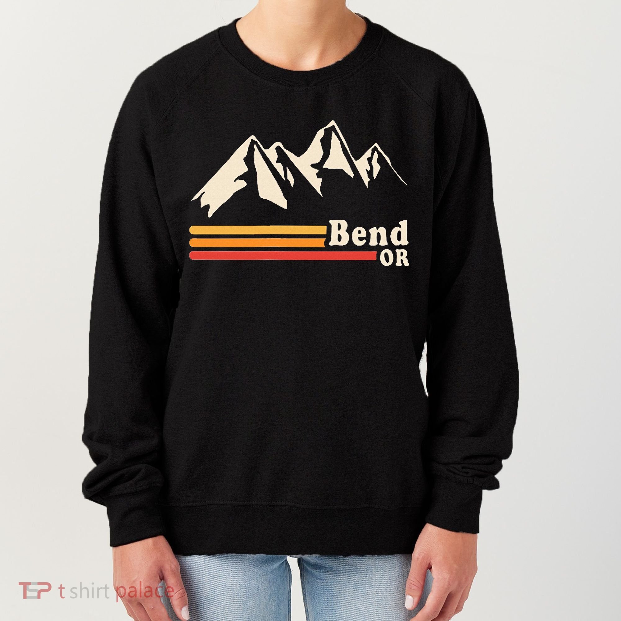 Retro Bend Oregon Mountains Women's Sweatshirt