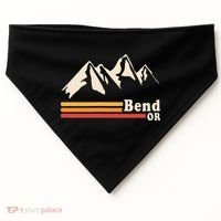 Retro Bend Oregon Mountains USA-Made Doggie Bandana thumb 0