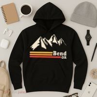 Retro Bend Oregon Mountains Hoodie thumb 3