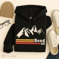 Retro Bend Oregon Mountains Hoodie thumb 4