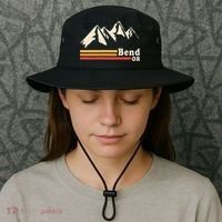 Retro Bend Oregon Mountains Bucket Hat thumb 3