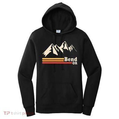 Retro Bend Oregon Mountains Women's Hoodie