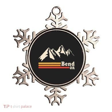 Retro Bend Oregon Mountains Ornament