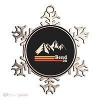 Retro Bend Oregon Mountains Ornament thumb 0