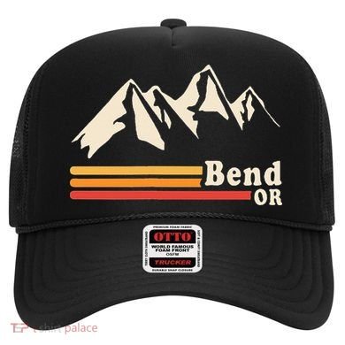 Retro Bend Oregon Mountains Hat