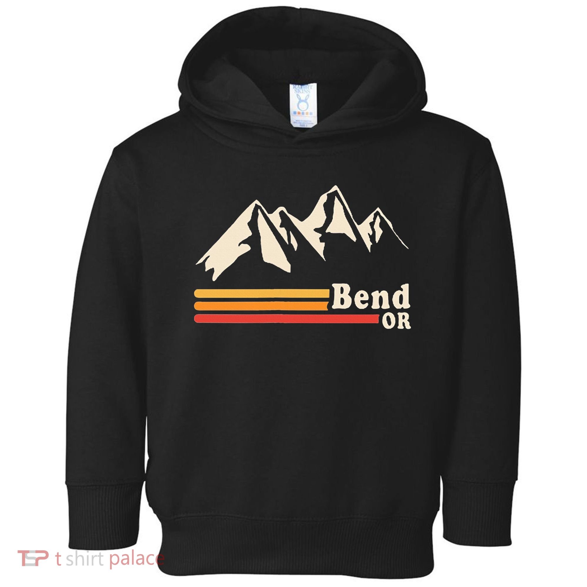 Retro Bend Oregon Mountains Toddler Hoodie