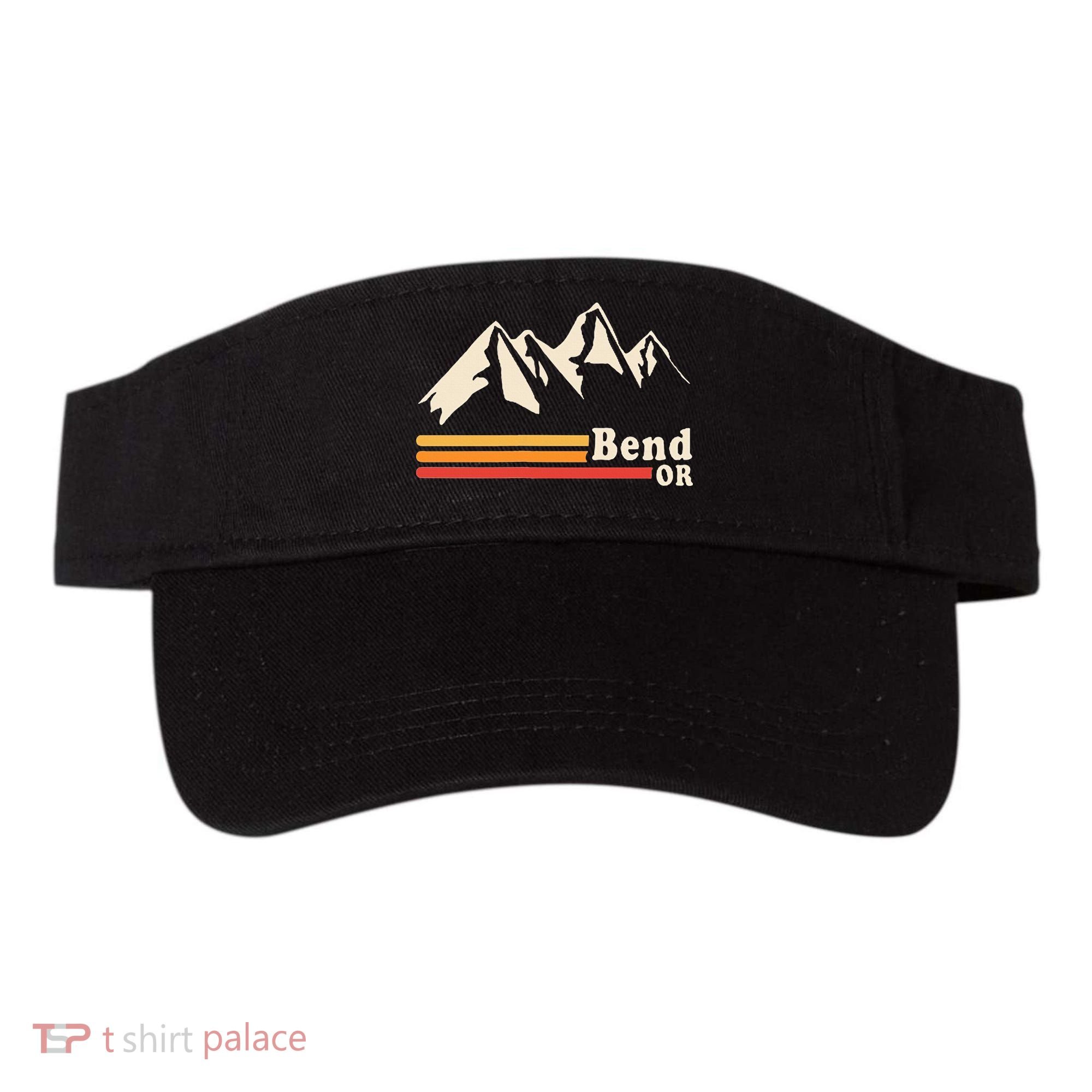 Retro Bend Oregon Mountains Visor