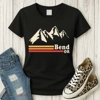 Retro Bend Oregon Mountains Women's T-Shirt thumb 3