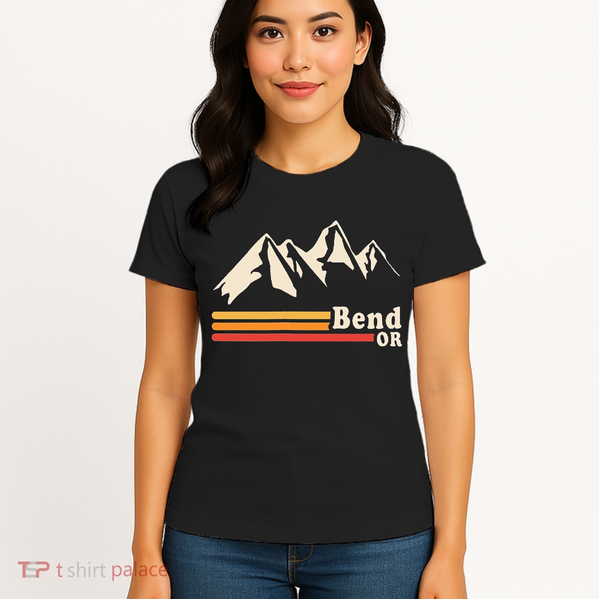 Retro Bend Oregon Mountains Women's T-Shirt