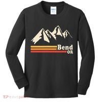 Retro Bend Oregon Mountains Kids Long Sleeve Shirt thumb 0