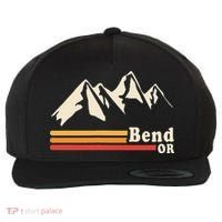 Retro Bend Oregon Mountains Wool Snapback Cap thumb 0