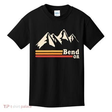 Retro Bend Oregon Mountains Kids T-Shirt