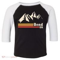 Retro Bend Oregon Mountains Toddler Fine Jersey T-Shirt thumb 0