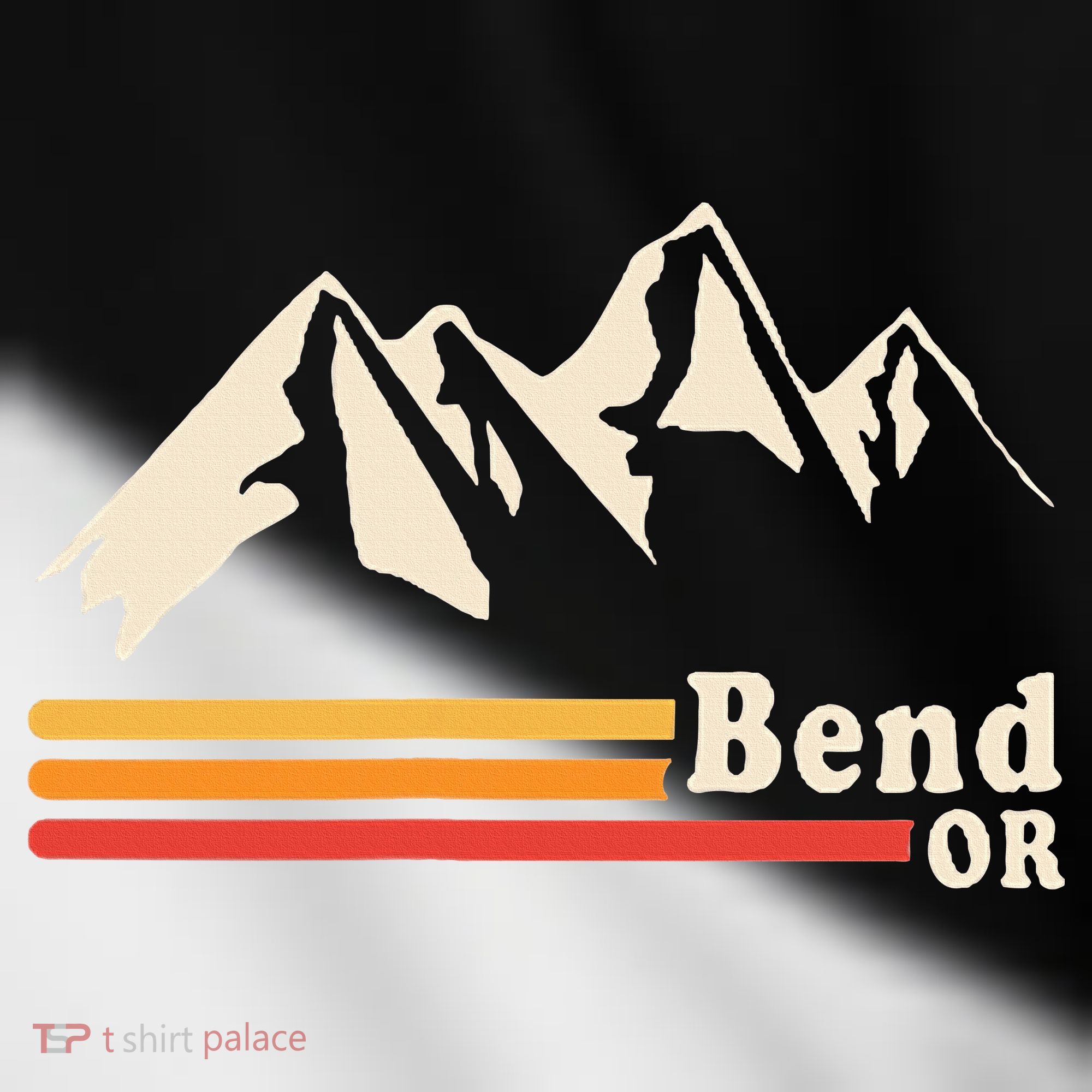 Retro Bend Oregon Mountains Toddler Fine Jersey T-Shirt