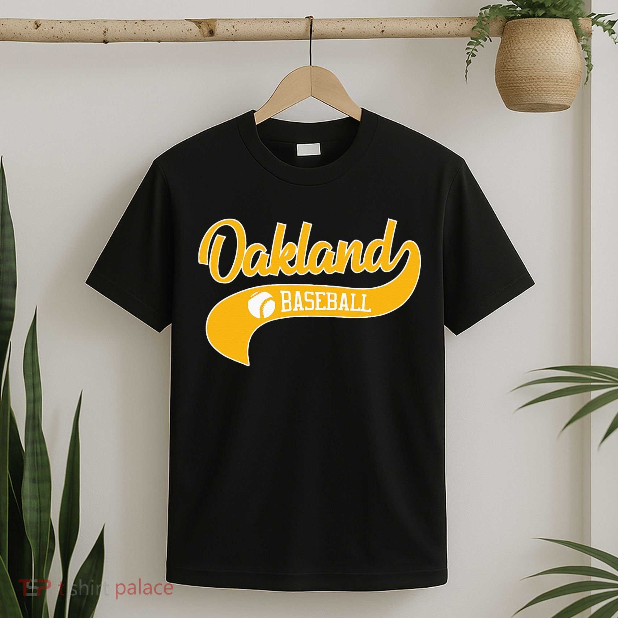 Retro Baseball Oakland Vintage Swoosh T-Shirt