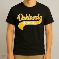 Retro Baseball Oakland Vintage Swoosh T-Shirt thumb 3