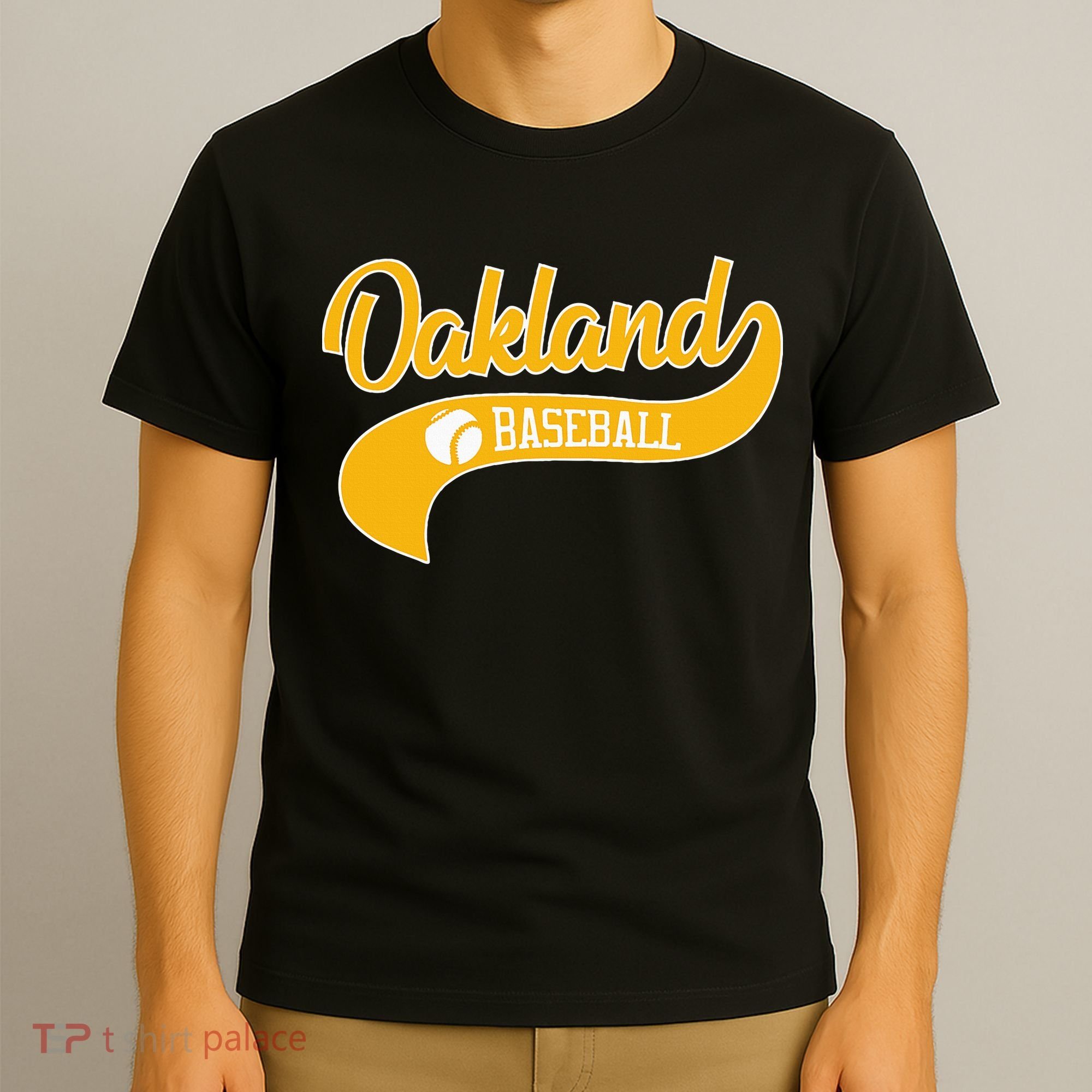 Retro Baseball Oakland Vintage Swoosh T-Shirt