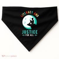 Reading Books Or Literacy And Justice Ll Cool Gift USA-Made Doggie Bandana thumb 0