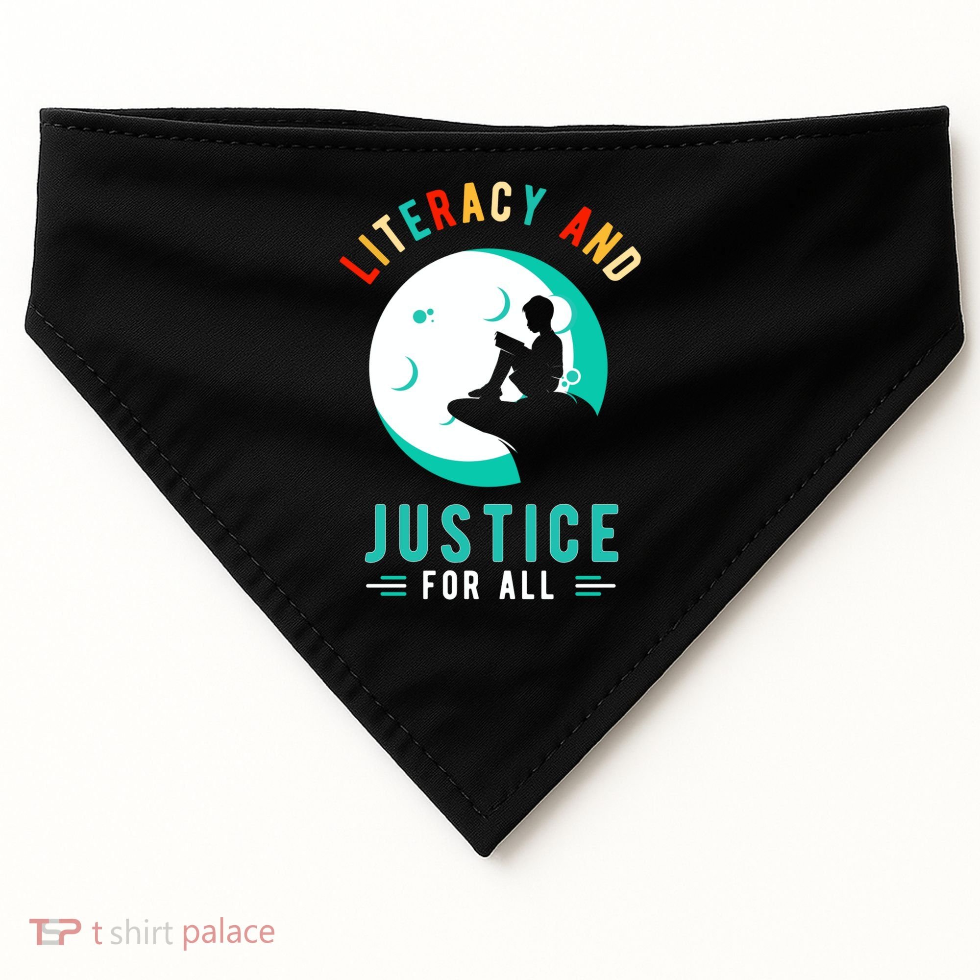 Reading Books Or Literacy And Justice Ll Cool Gift USA-Made Doggie Bandana
