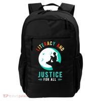 Reading Books Or Literacy And Justice Ll Cool Gift Backpack thumb 0