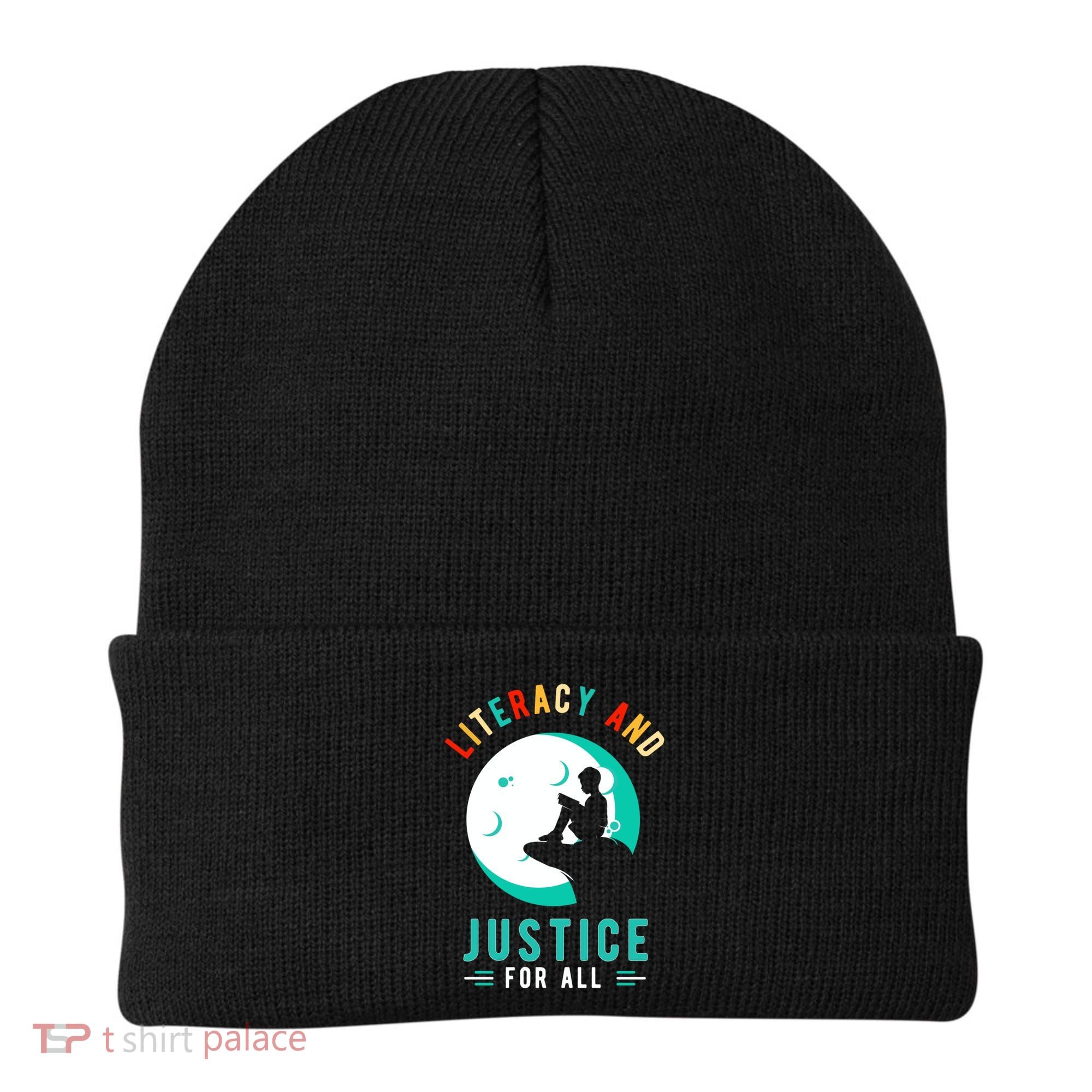 Reading Books Or Literacy And Justice Ll Cool Gift Beanie
