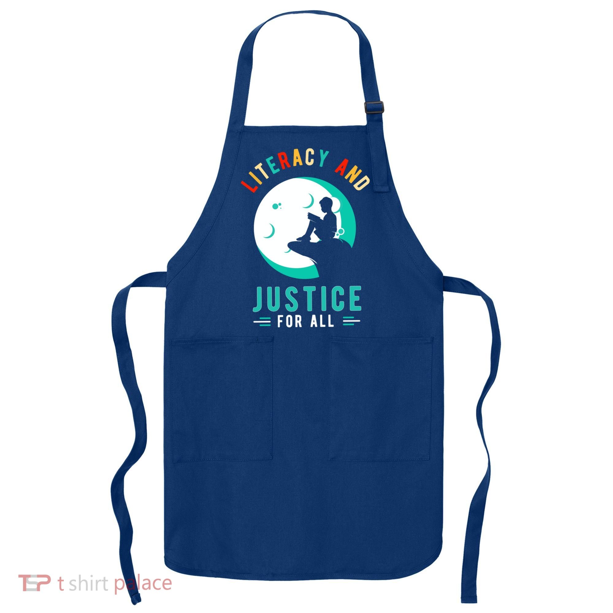 Reading Books Or Literacy And Justice Ll Cool Gift Apron
