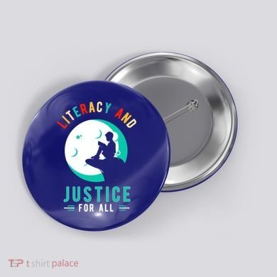 Reading Books Or Literacy And Justice Ll Cool Gift Button