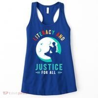 Reading Books Or Literacy And Justice Ll Cool Gift Women's Tank Top thumb 0