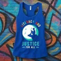 Reading Books Or Literacy And Justice Ll Cool Gift Women's Tank Top thumb 3